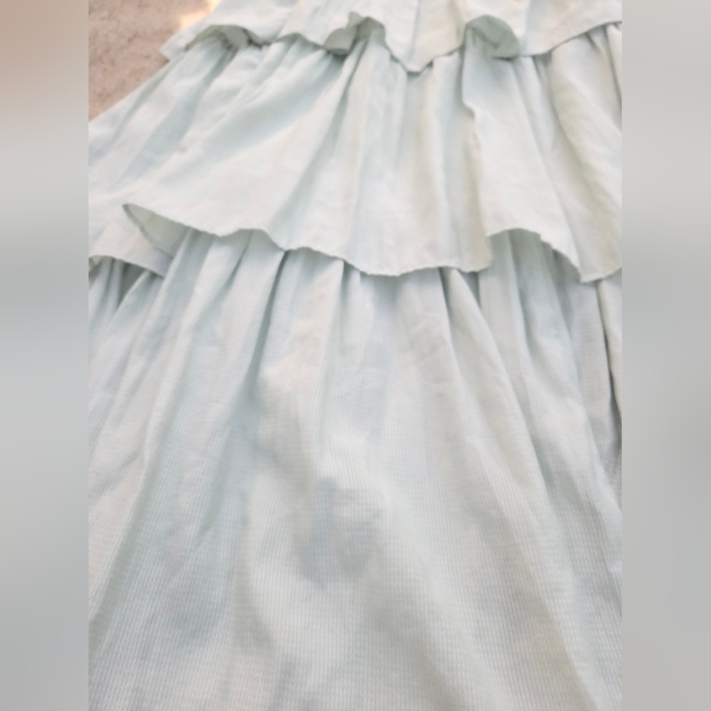 Tiered Maxi Skirt in Sage Green - Women's Flowing Maxi - Picture 11 of 13